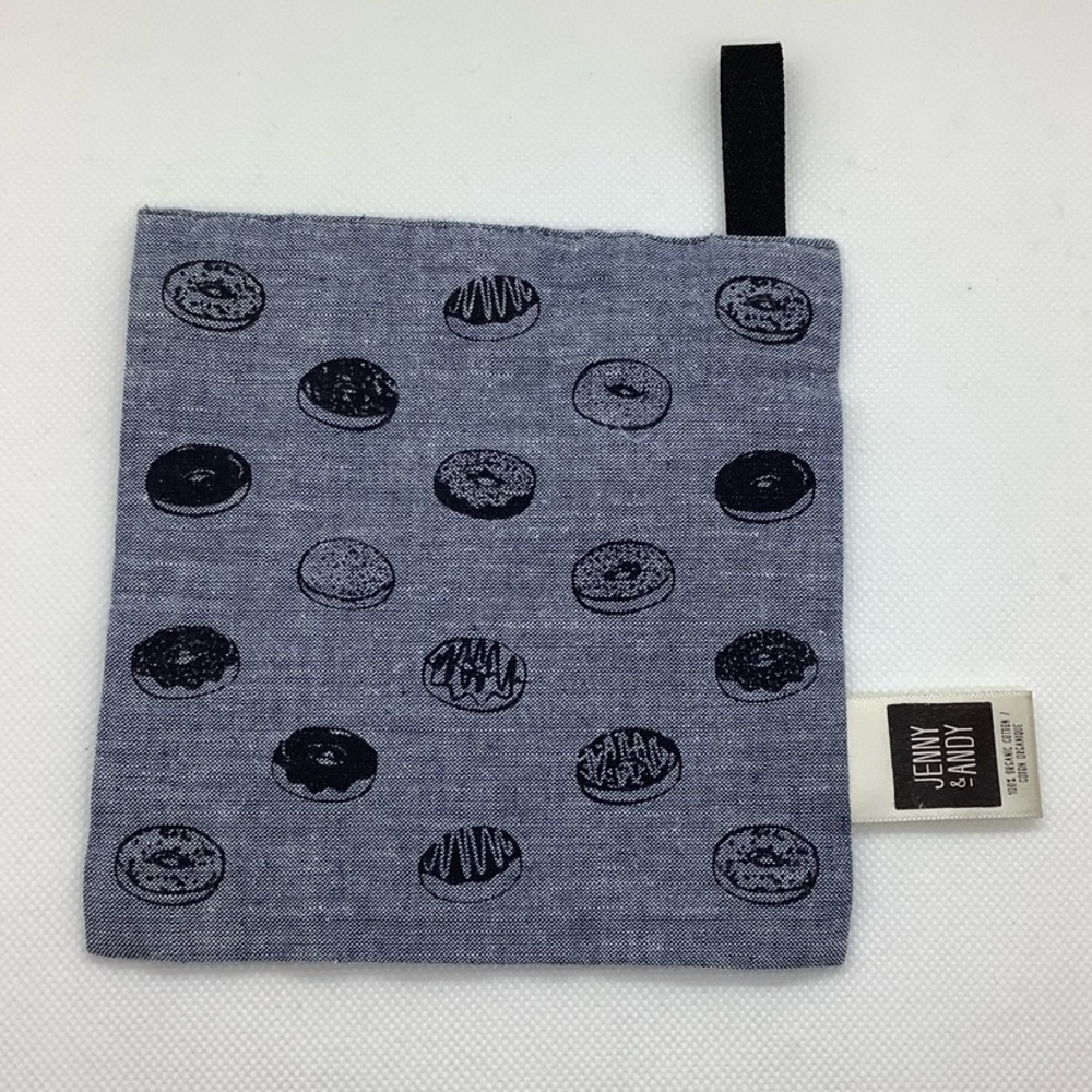 Jenny & Andy Blue Fabric Crinkle Toy with Black Loop Baby Sensory